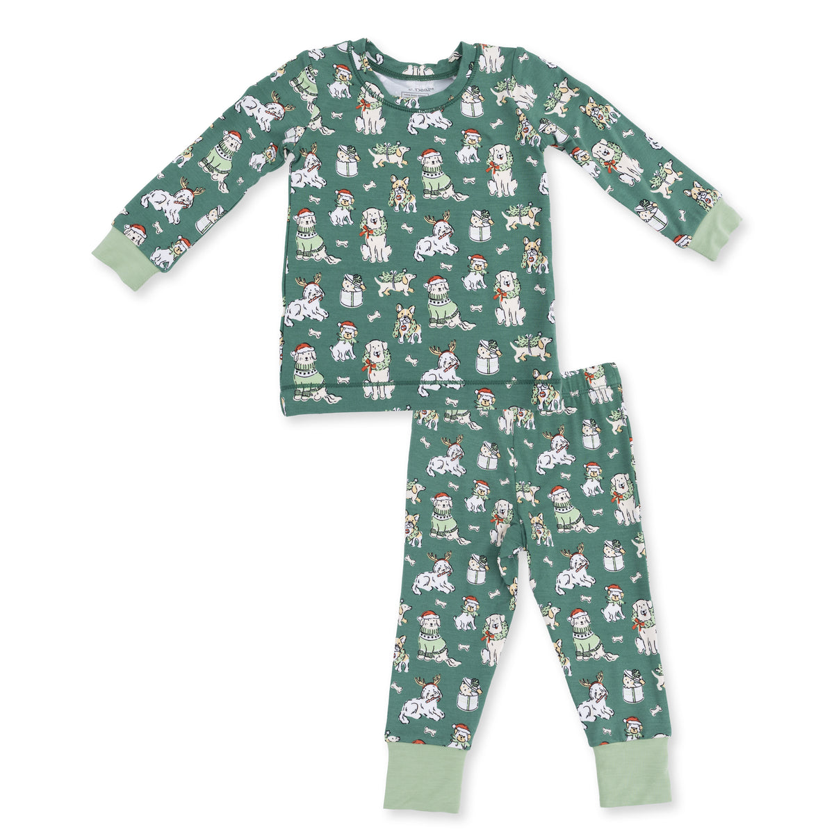 Long Sleeve Pajama Set | Christmas Dogs