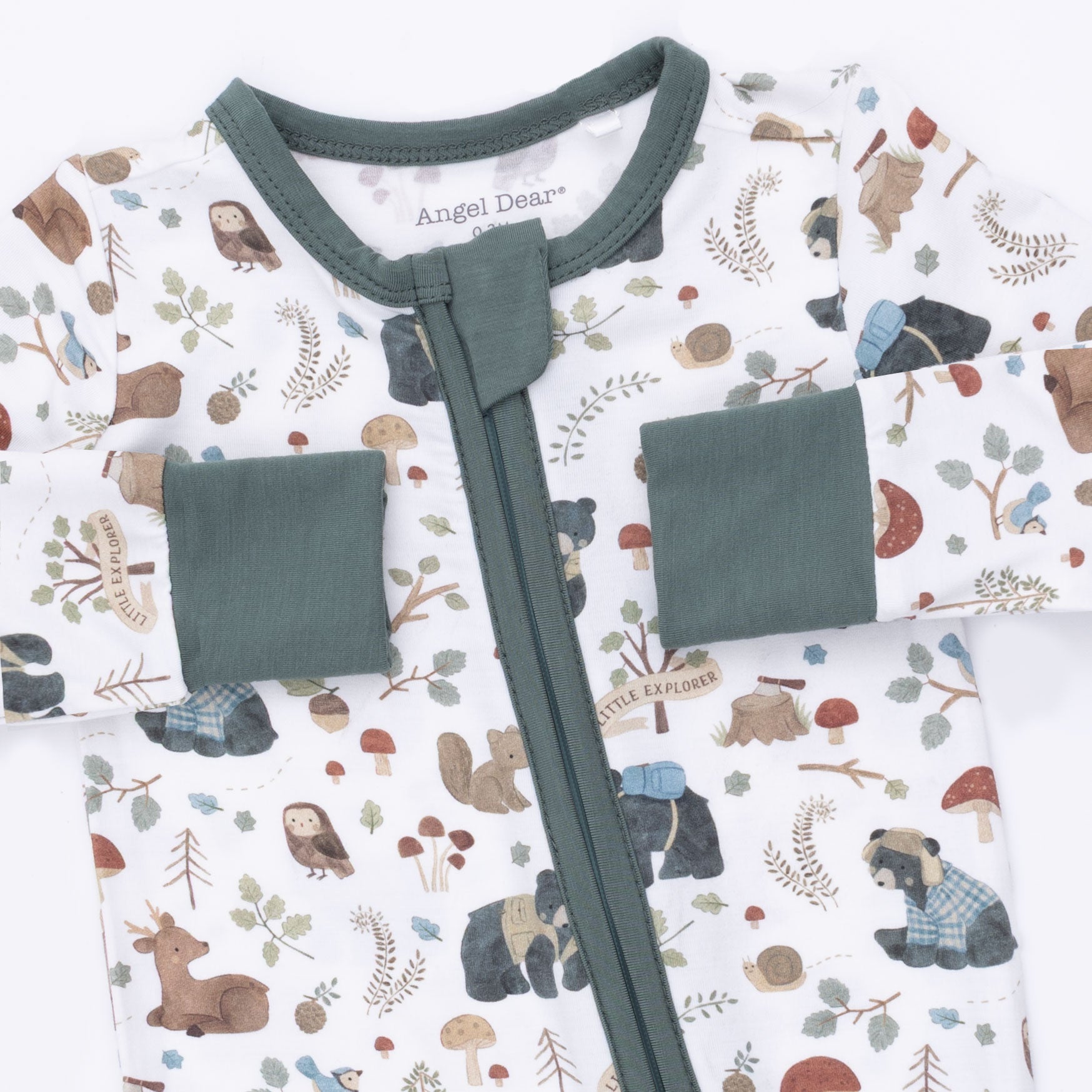 Convertible Romper | Southern Woodland Animals Green