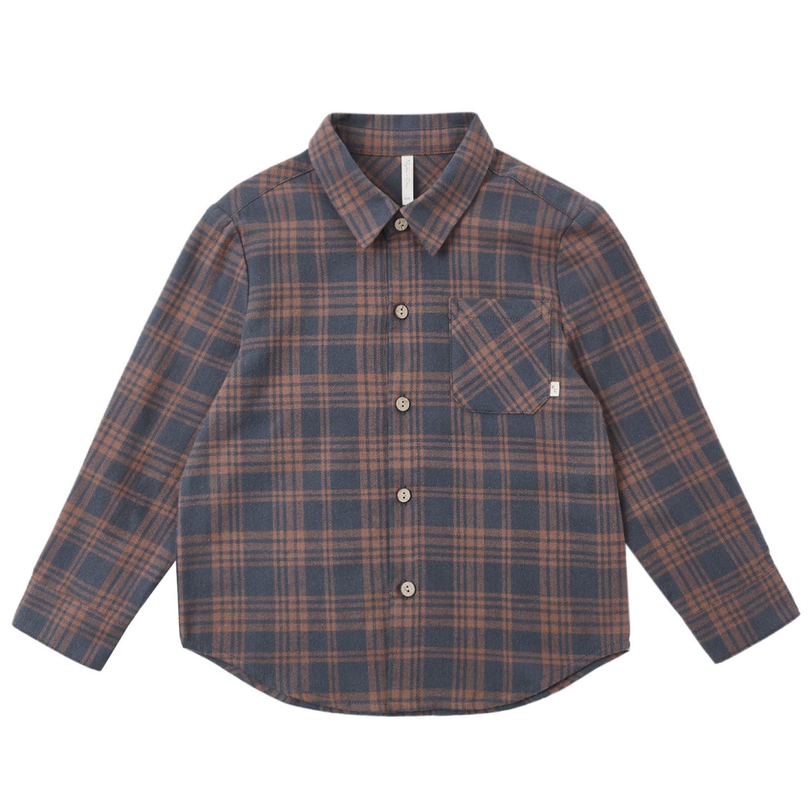 Collared Long Sleeve Shirt | Midnight Plaid