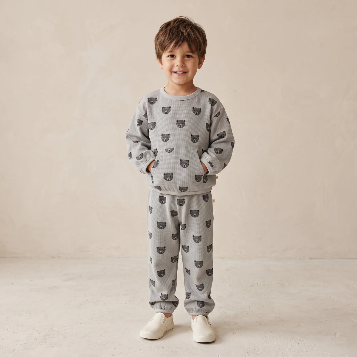 Organic Tee & Pant Slouch Set | Woodland Bear