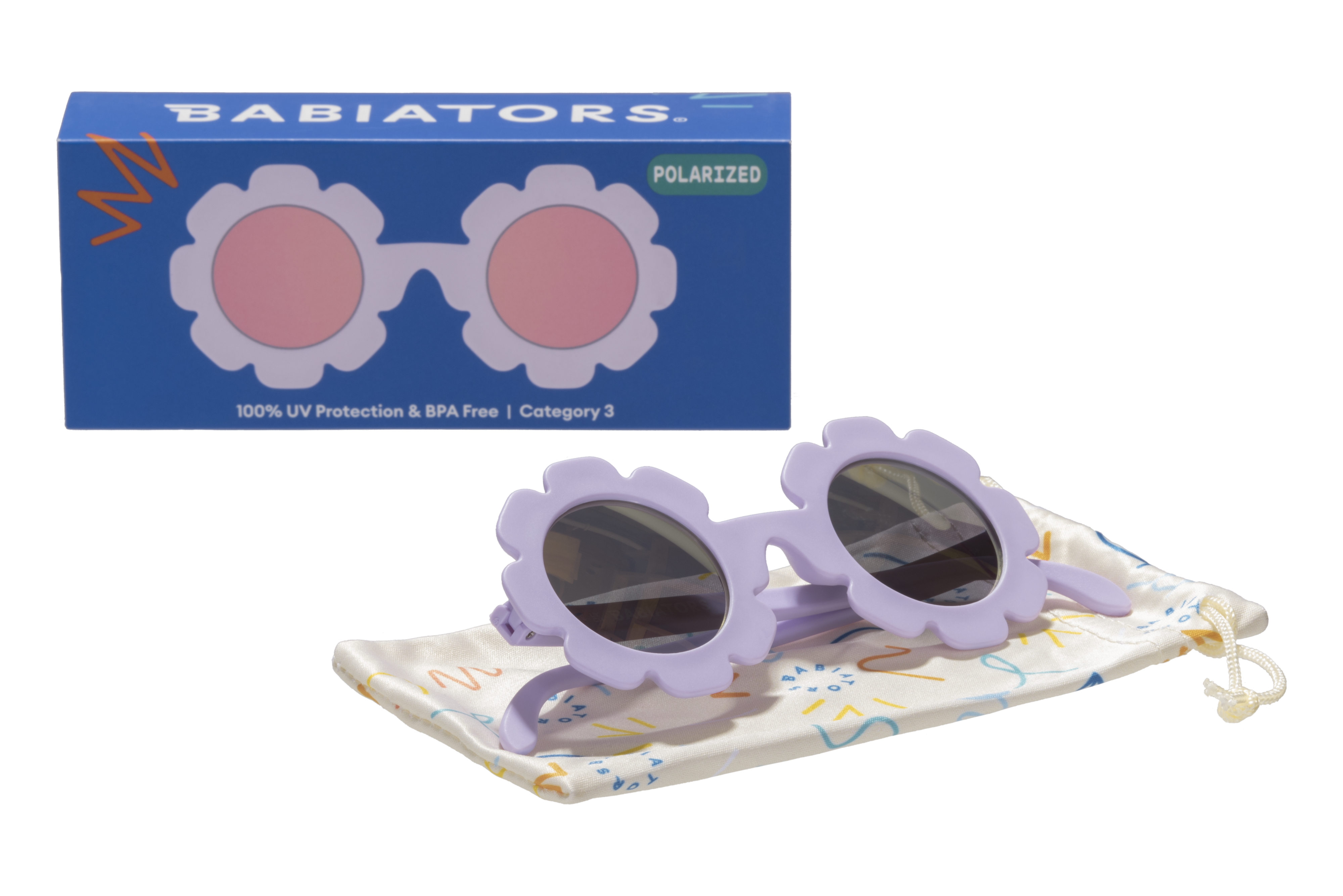 Iris Polarized Flower Sunglasses with Mirrored Lens