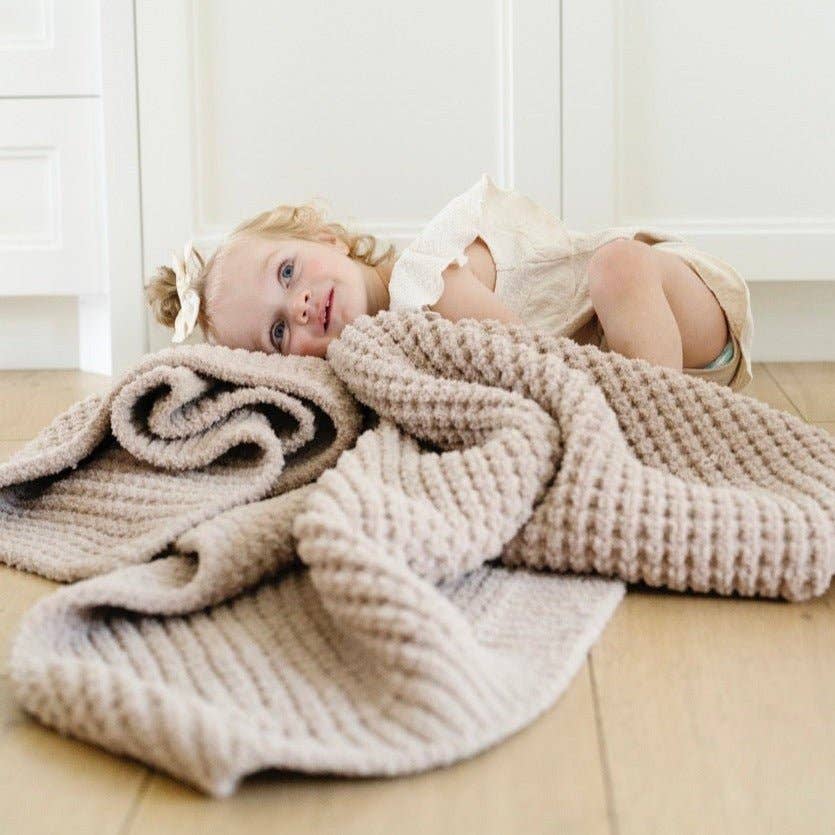 Waffle Knit Receiving Blankets