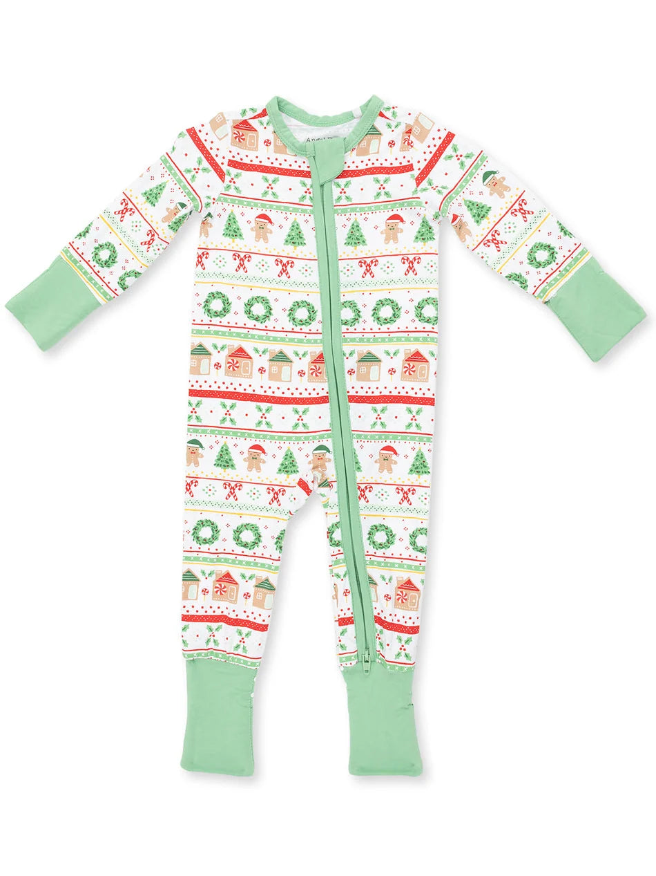 Convertible Romper | Gingerbread Fair Isle