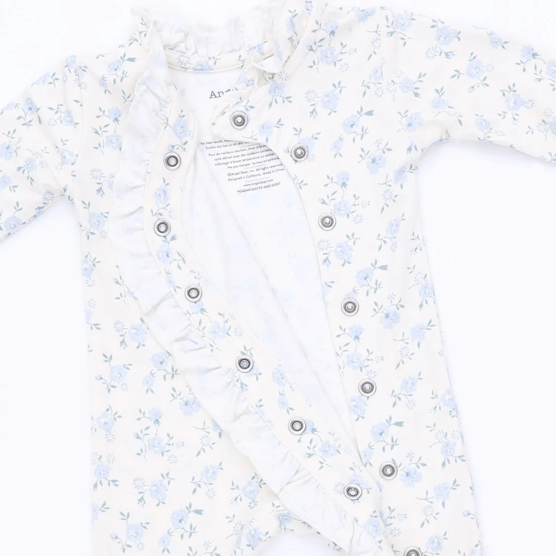 Kimono Ruffle Snap Footie | Rose Briar