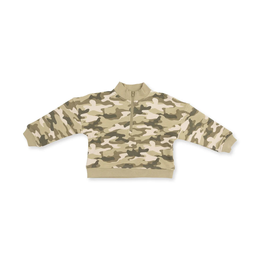 Half Zip Sweatshirt | Camo French Terry