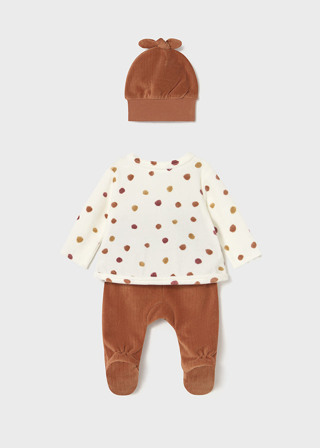 Polka Dot 3-piece Knit Set