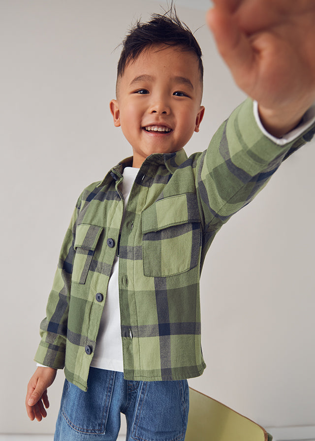 Olive Plaid Overshirt