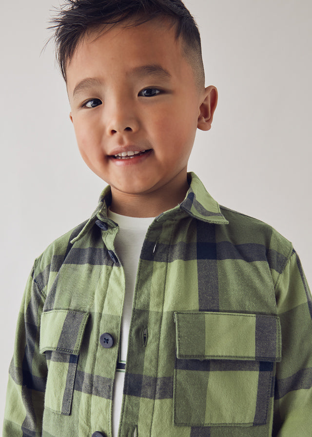 Olive Plaid Overshirt