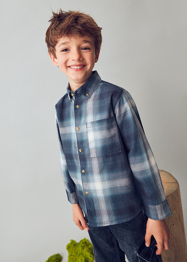 Navy Plaid Shirt