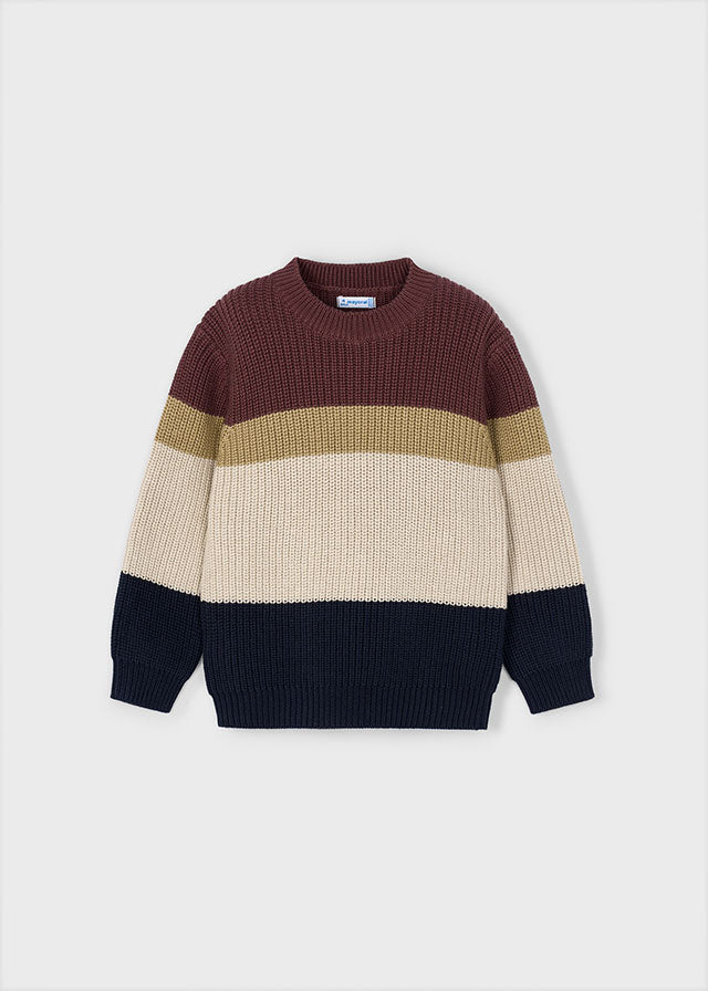 Plum Stripe Knit Sweater