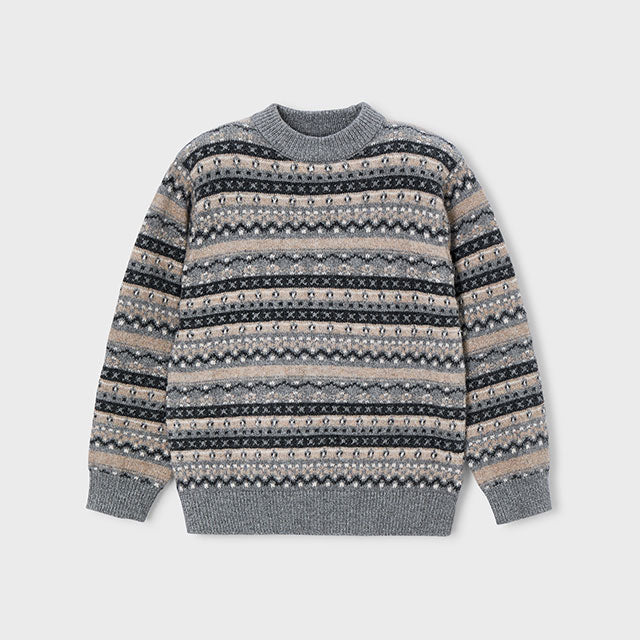 Heather Fair Isle Knit Sweater