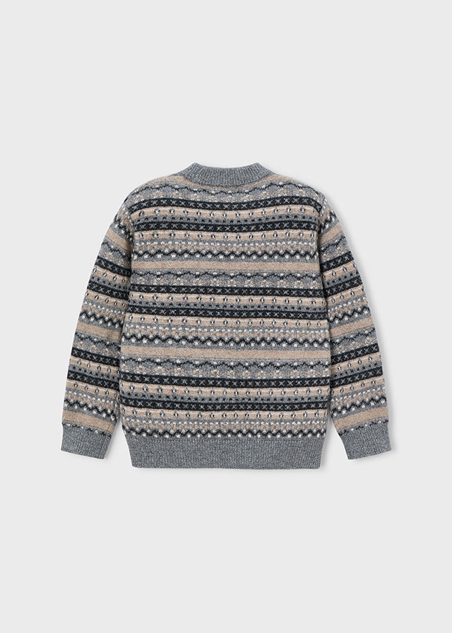 Heather Fair Isle Knit Sweater