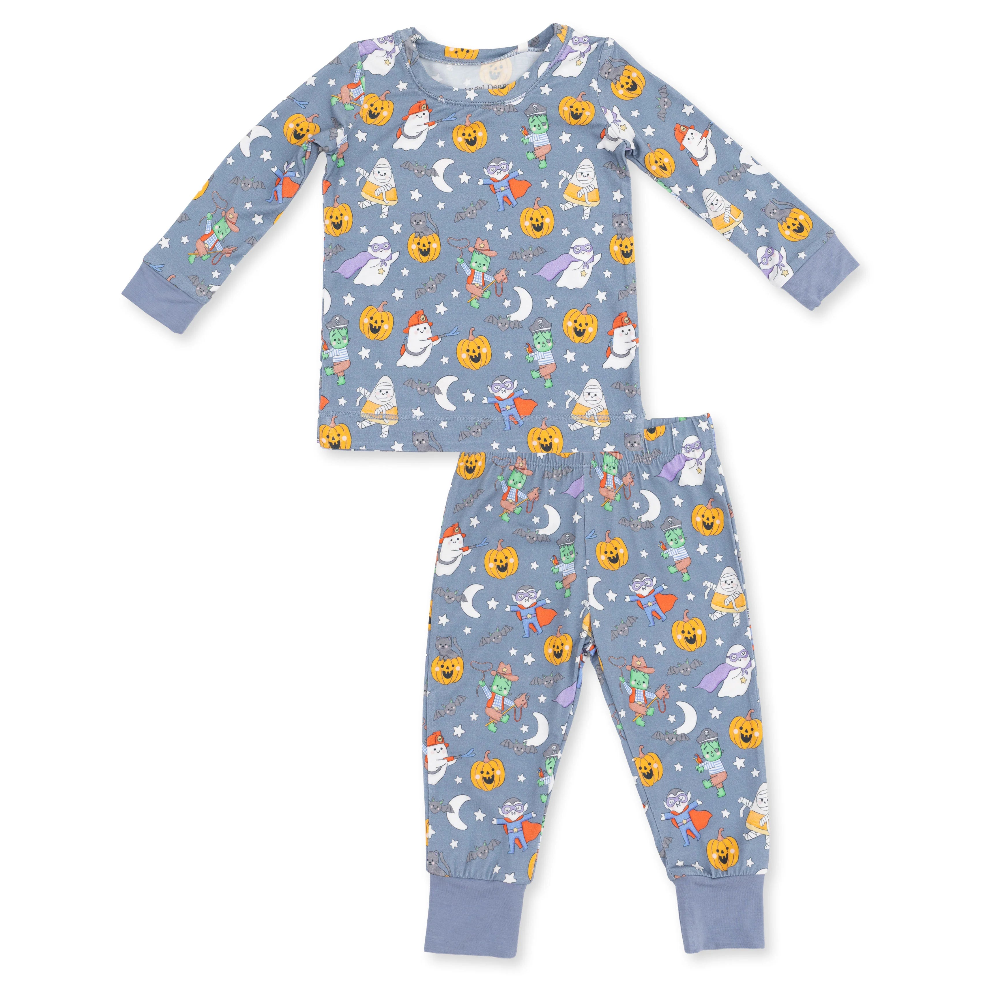 Long Sleeve Pajama Set | Halloween Monster Dress Up Blue