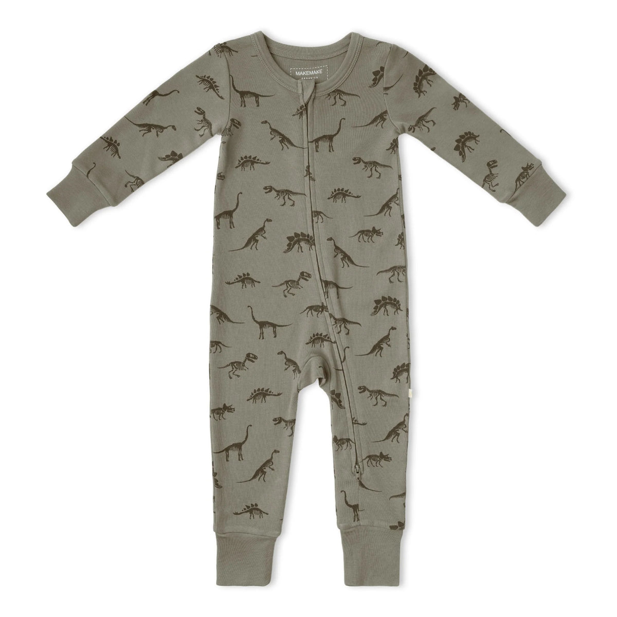 Organic 2-Way Zip Romper | Dinos