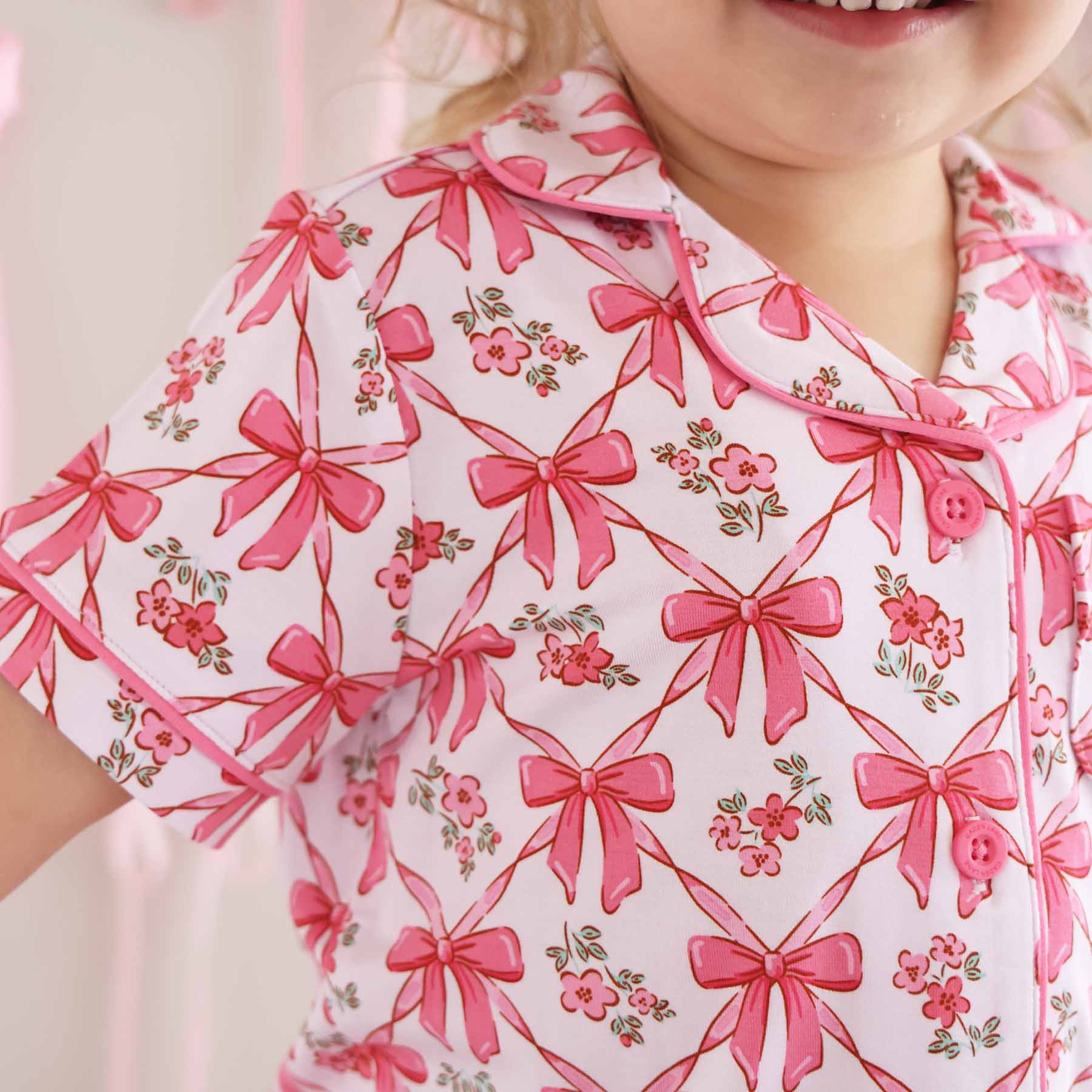 Two Piece Short Lounge Set | Bow Besties