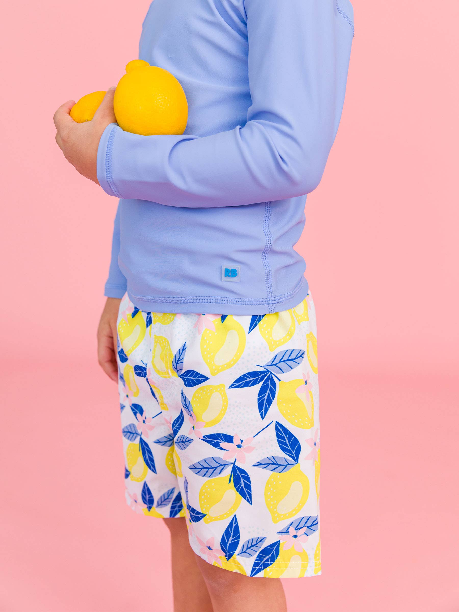 Boys Lemon Capri Swim Trunks