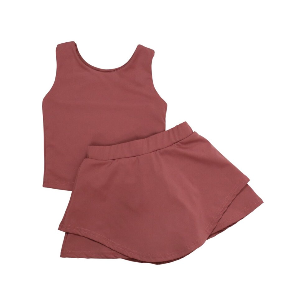 Play Skort Set | Solid Brown