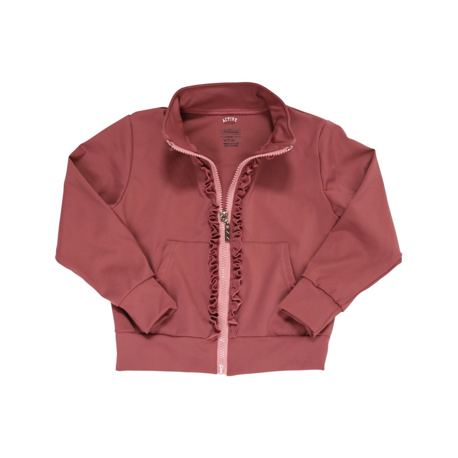 Zip Up Jacket | Solid Brown