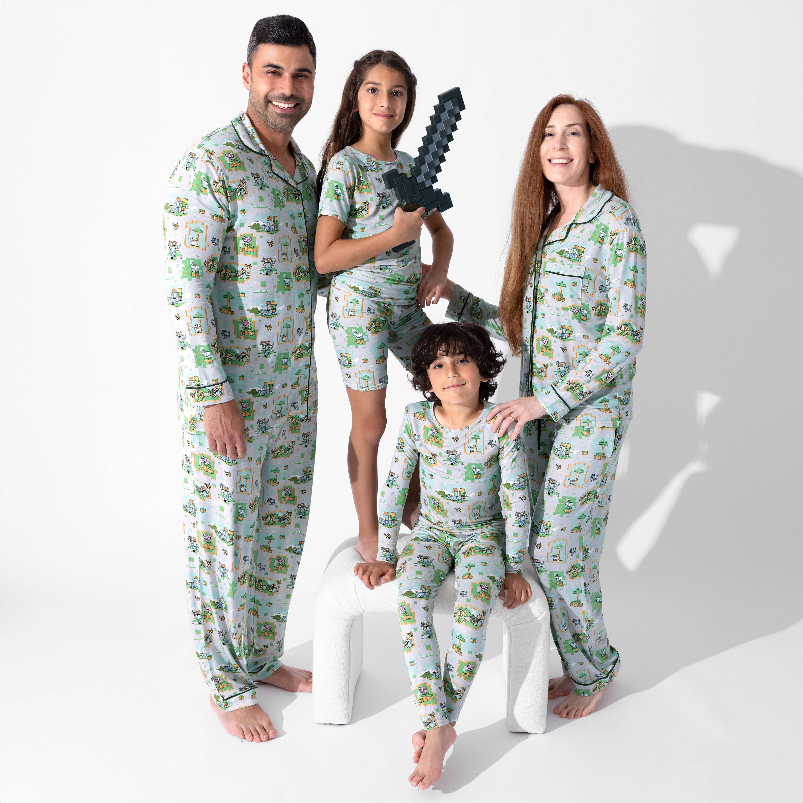 Minecraft Overworld Dreams Bamboo Kids Pajamas