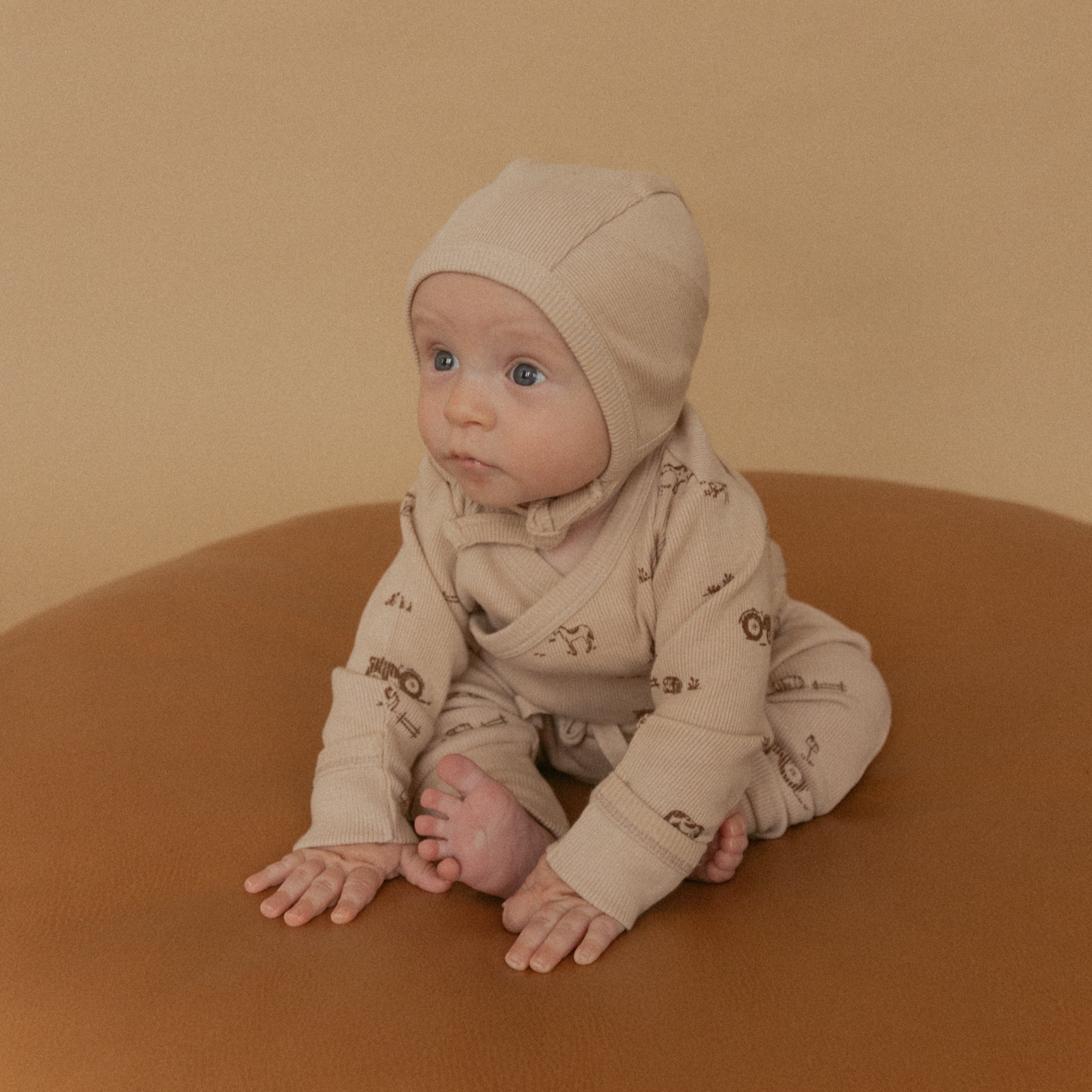 Organic Kimono Onesie & Pant Set - Farm