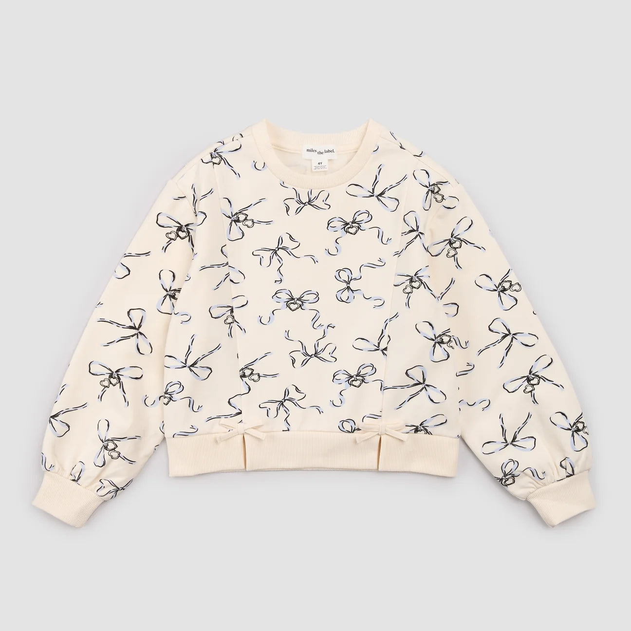 Locket Print on Ivory Girl's Sweatshirt