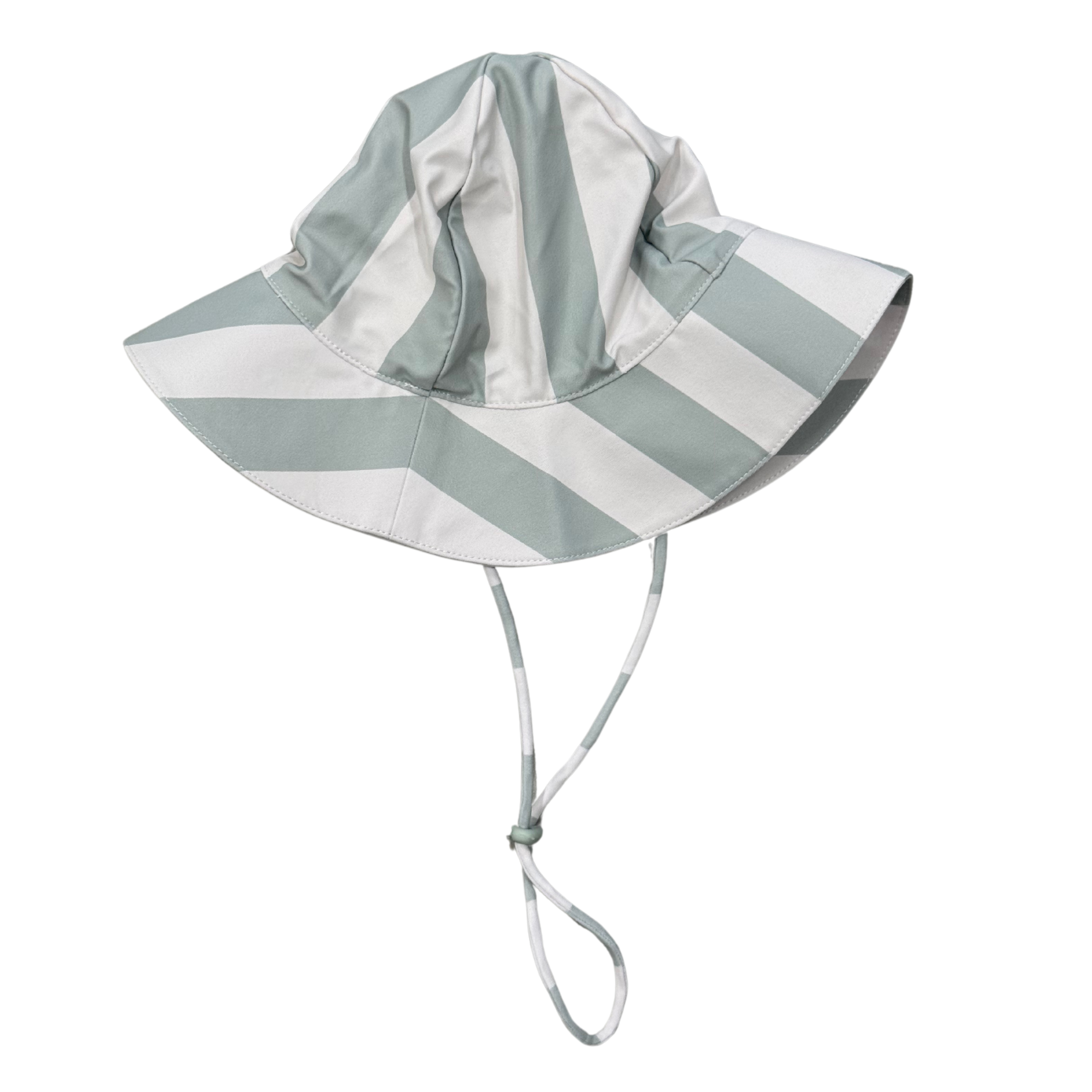 Sun Hat | Aqua Grey Stripe