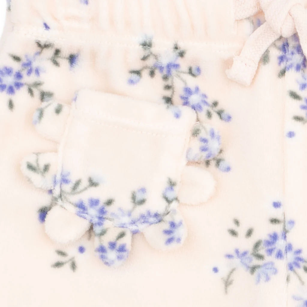 Oversized Sweatshirt & Wide Leg Pant | Floral Velour
