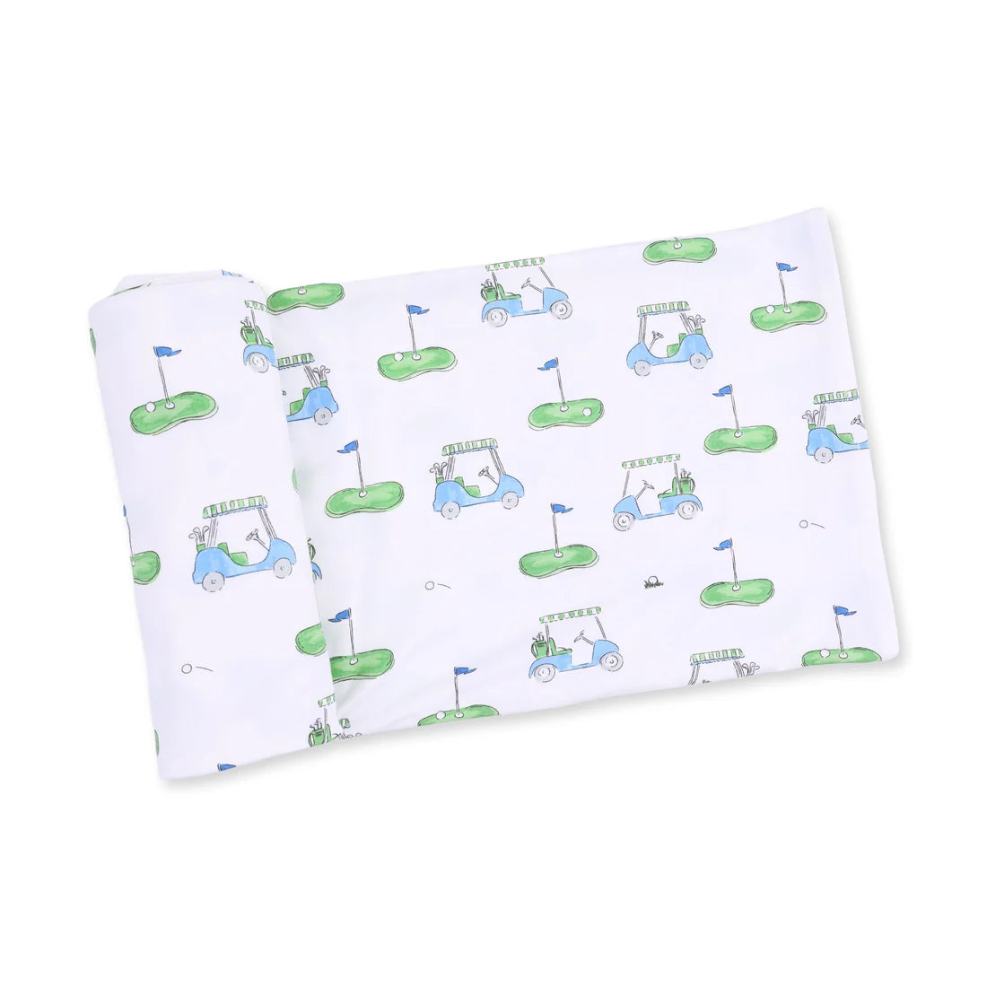 Swaddle Blanket | Golf Carts Blue
