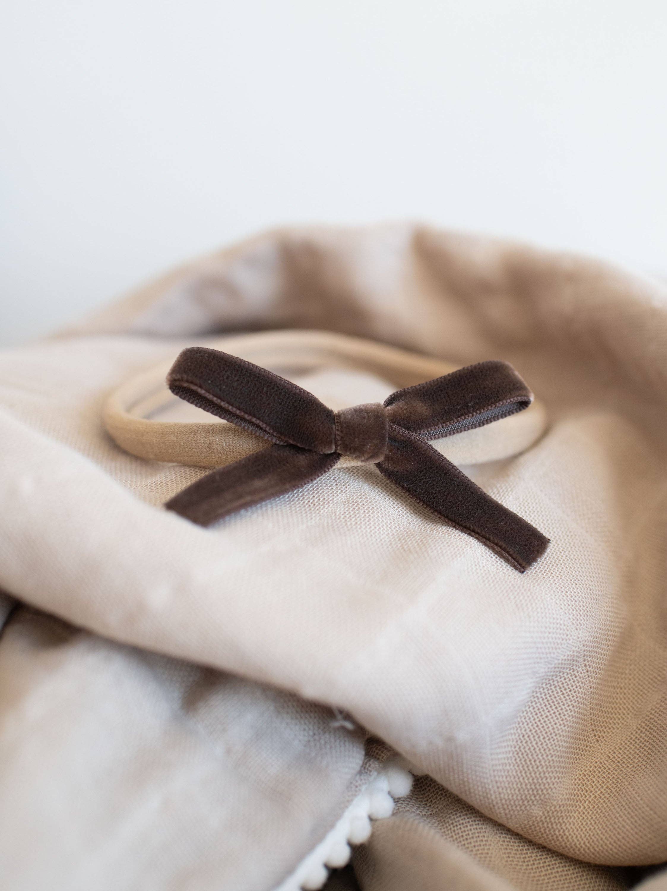 Nylon Headbands with Velvet Bows