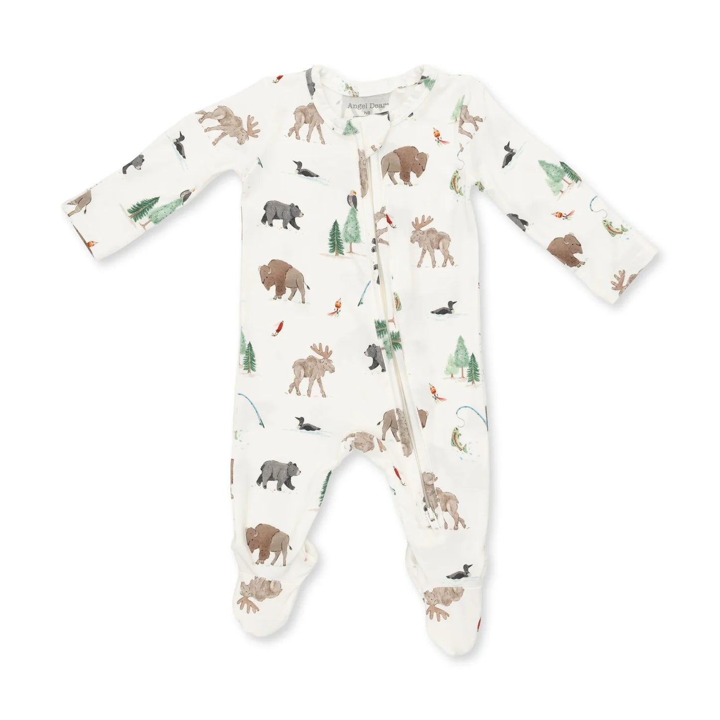 2 Way Zipper Footie | Northern Woodland Animals