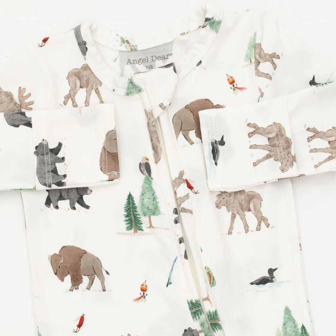 2 Way Zipper Footie | Northern Woodland Animals