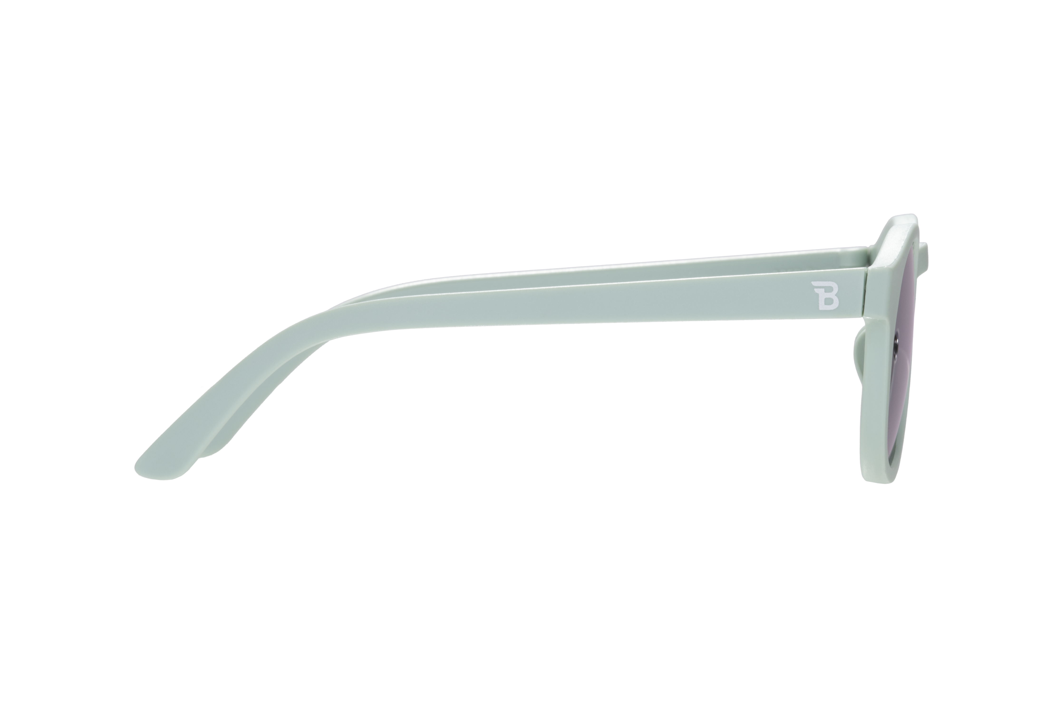 Seafoam Blue Polarized Keyhole Sunglasses with Mirrored Lens
