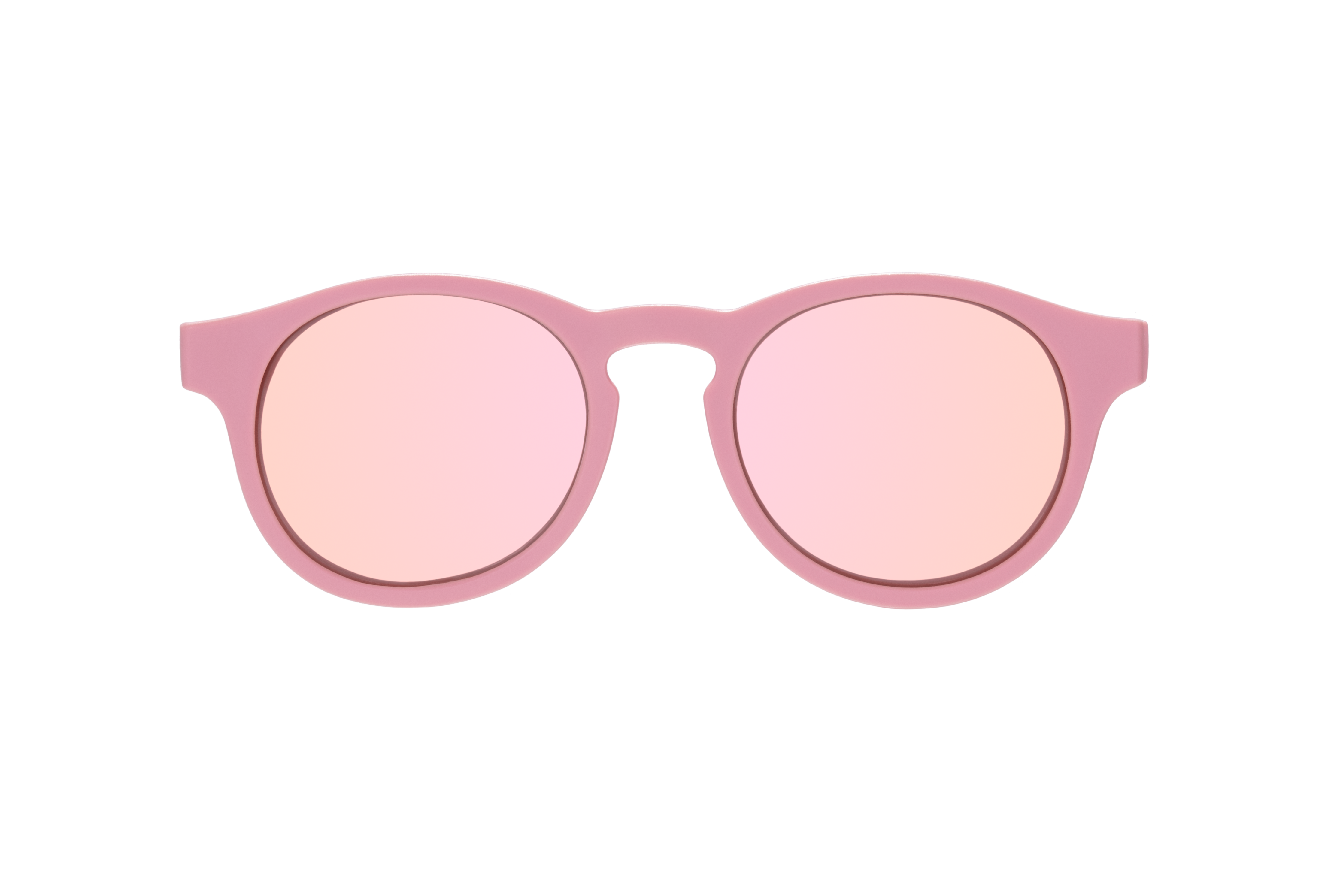 Pretty in Pink Polarized Keyhole Sunglasses w/ Mirrored Lens