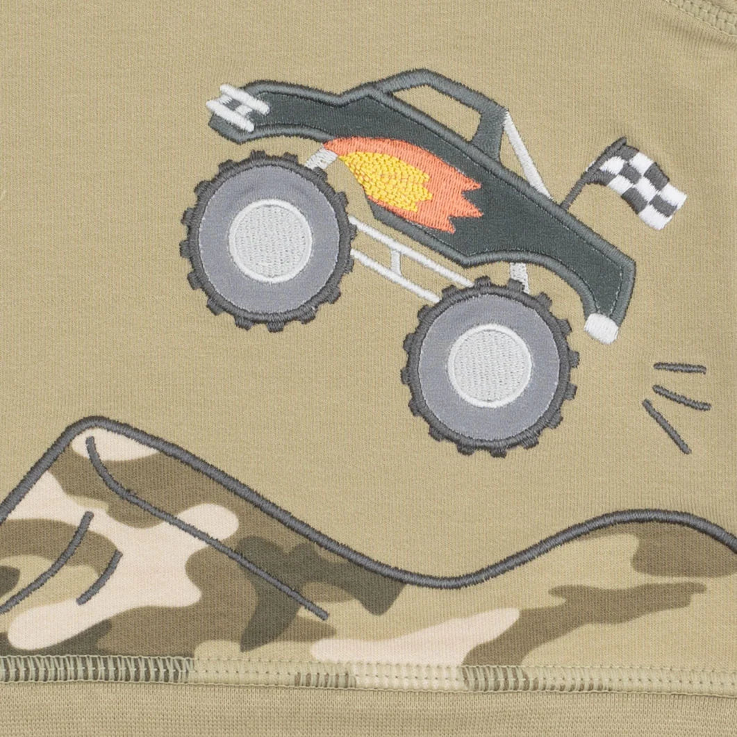 Drop Sleeve Sweatshirt | Camo French Terry