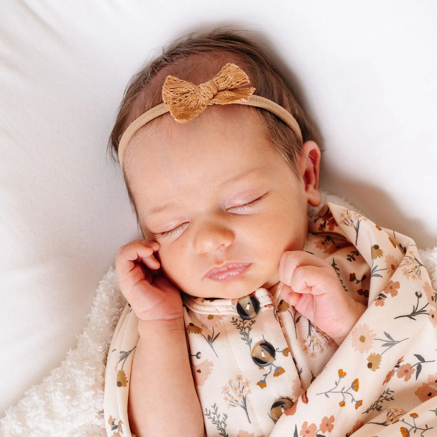 Lace Nylon Mini Bow Headband