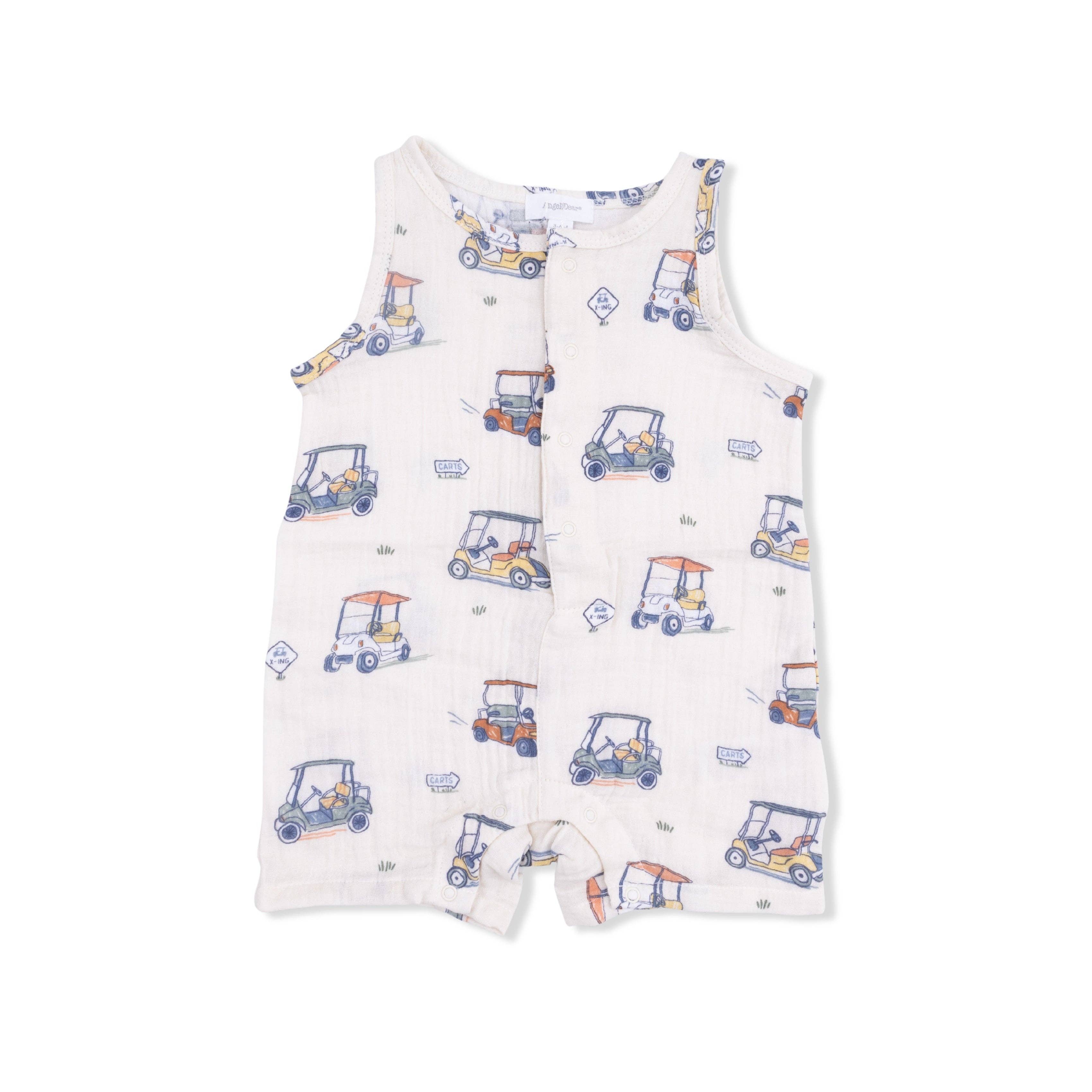 Sleeveless Shortie Romper | Zooming Golf Carts