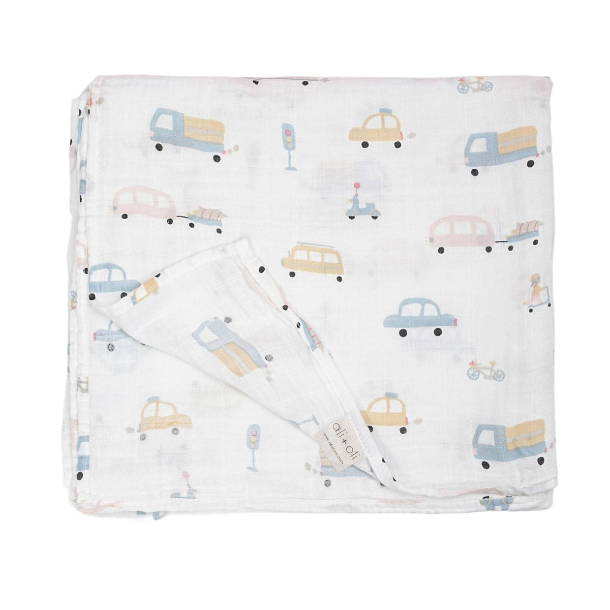 Bamboo Muslin Swaddle Blanket | Cars