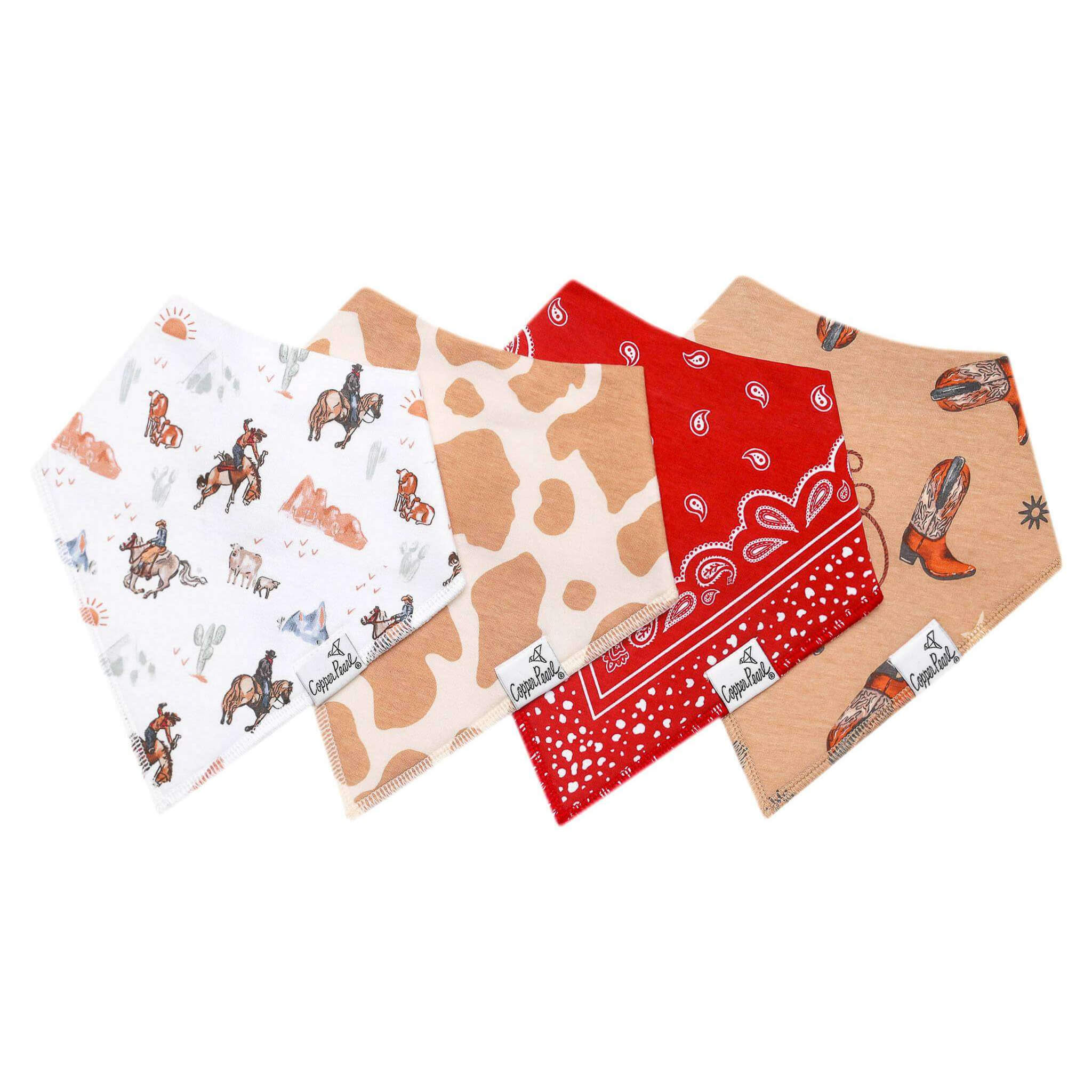 Copper Pearl Bandana Bib Set (4-pack)