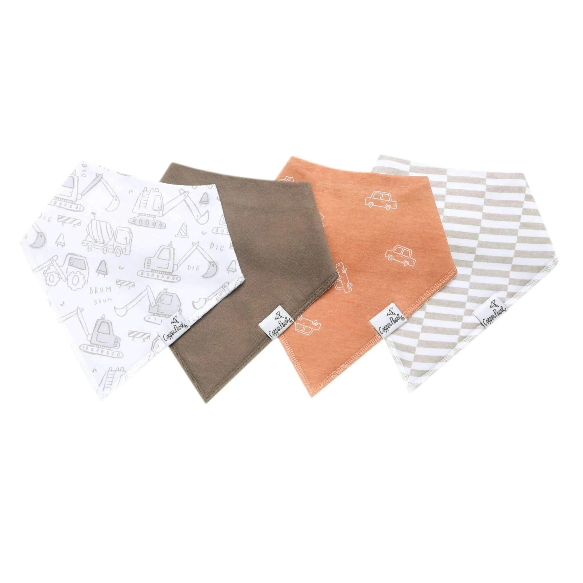Copper Pearl Bandana Bib Set (4-pack)