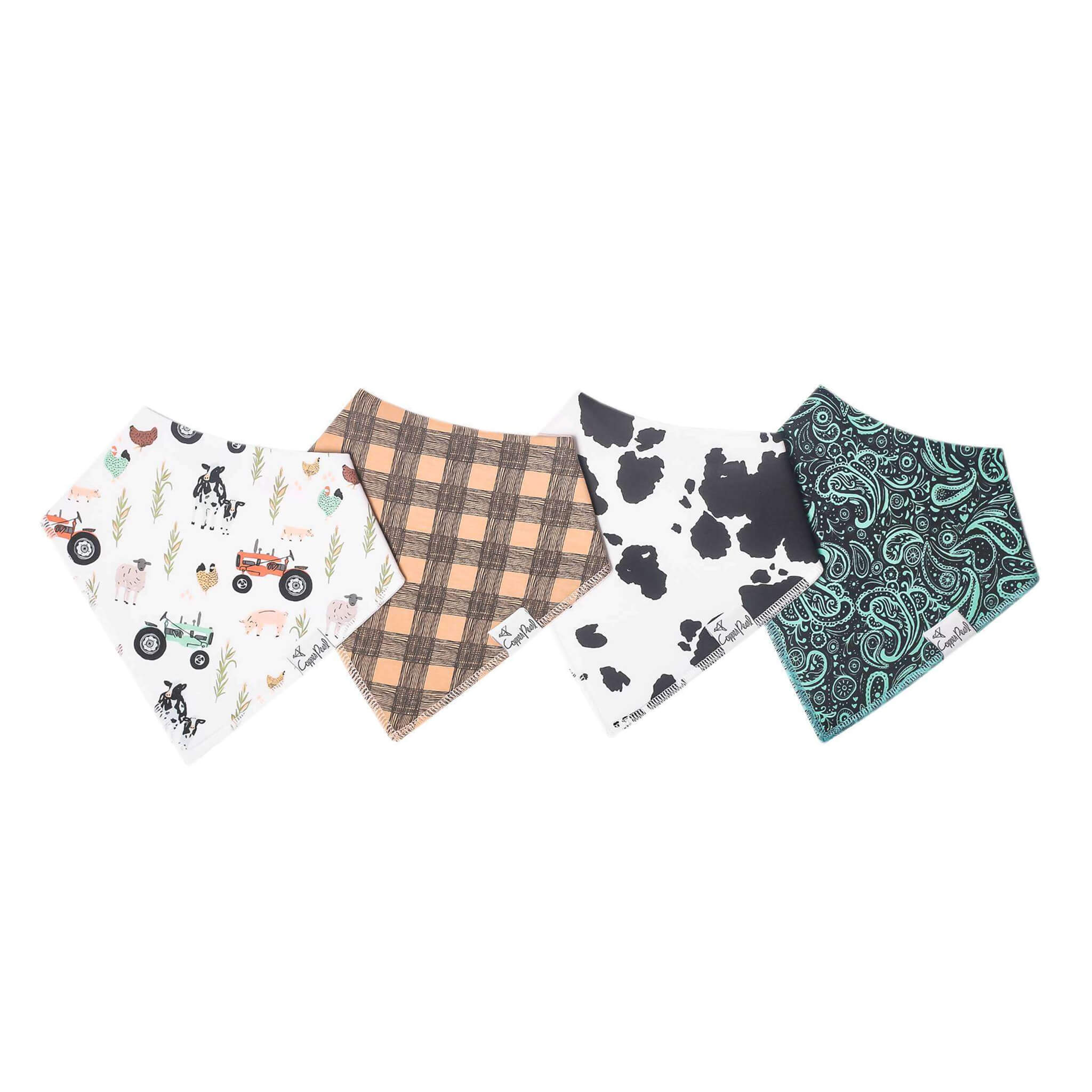 Copper Pearl Bandana Bib Set (4-pack)