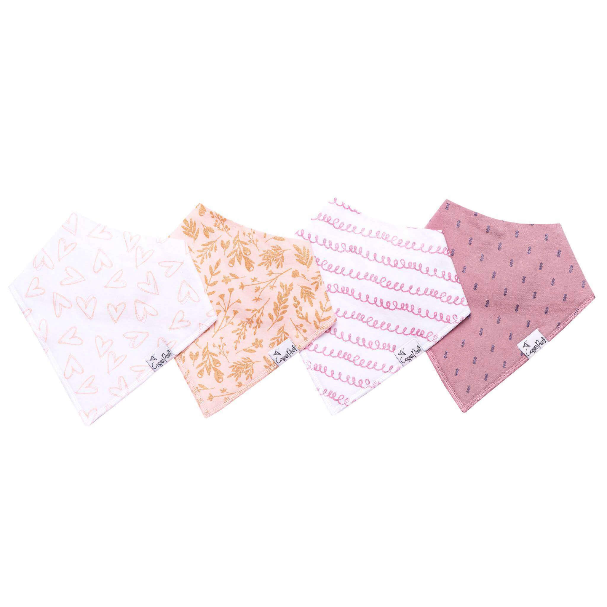 Copper Pearl Bandana Bib Set (4-pack)