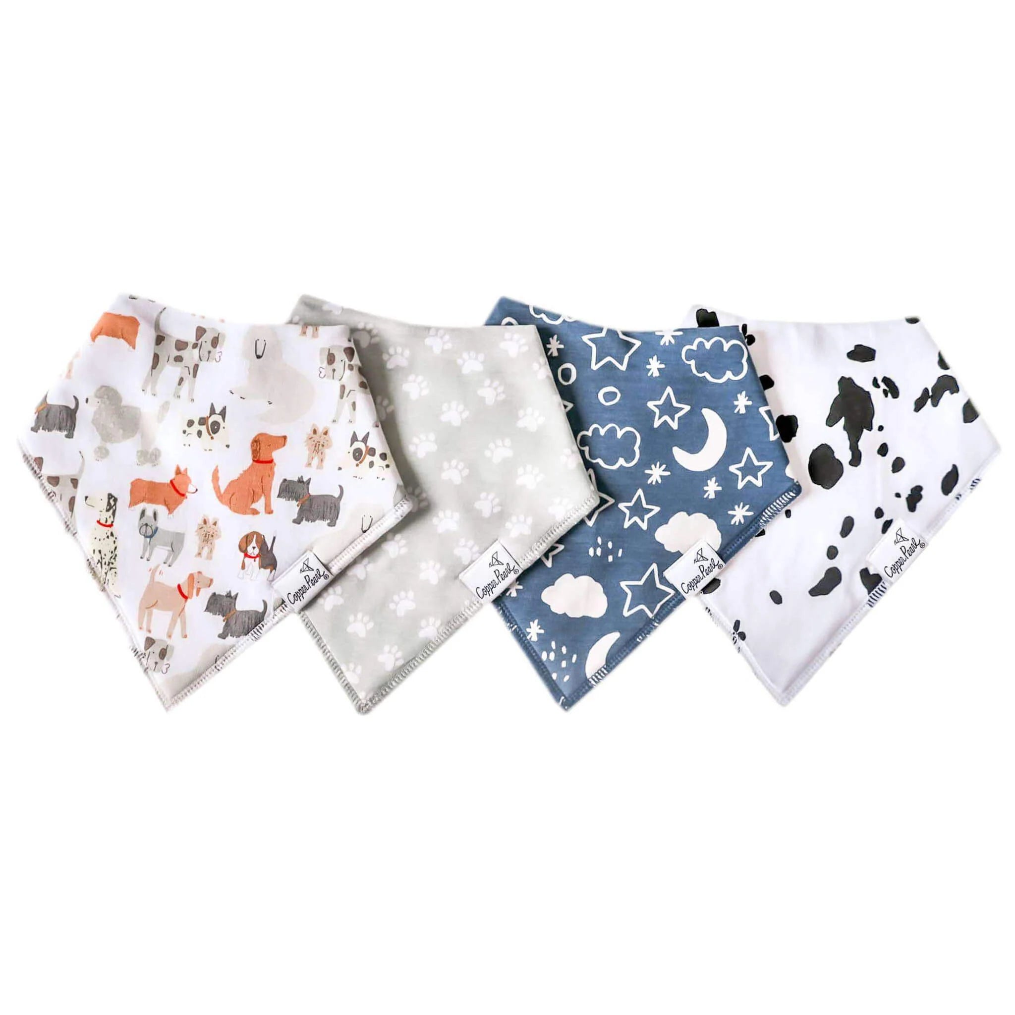 Copper Pearl Bandana Bib Set (4-pack)