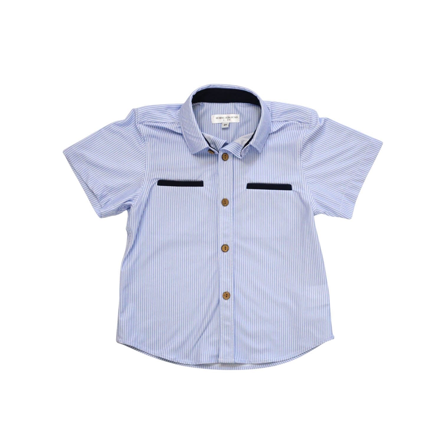 Pocket Tee | Blue Pinstripe