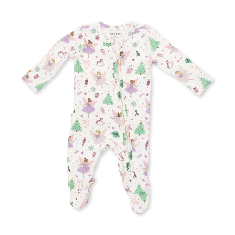 2 Way Zipper Ruffle Footie | Sugar Plum Fairies