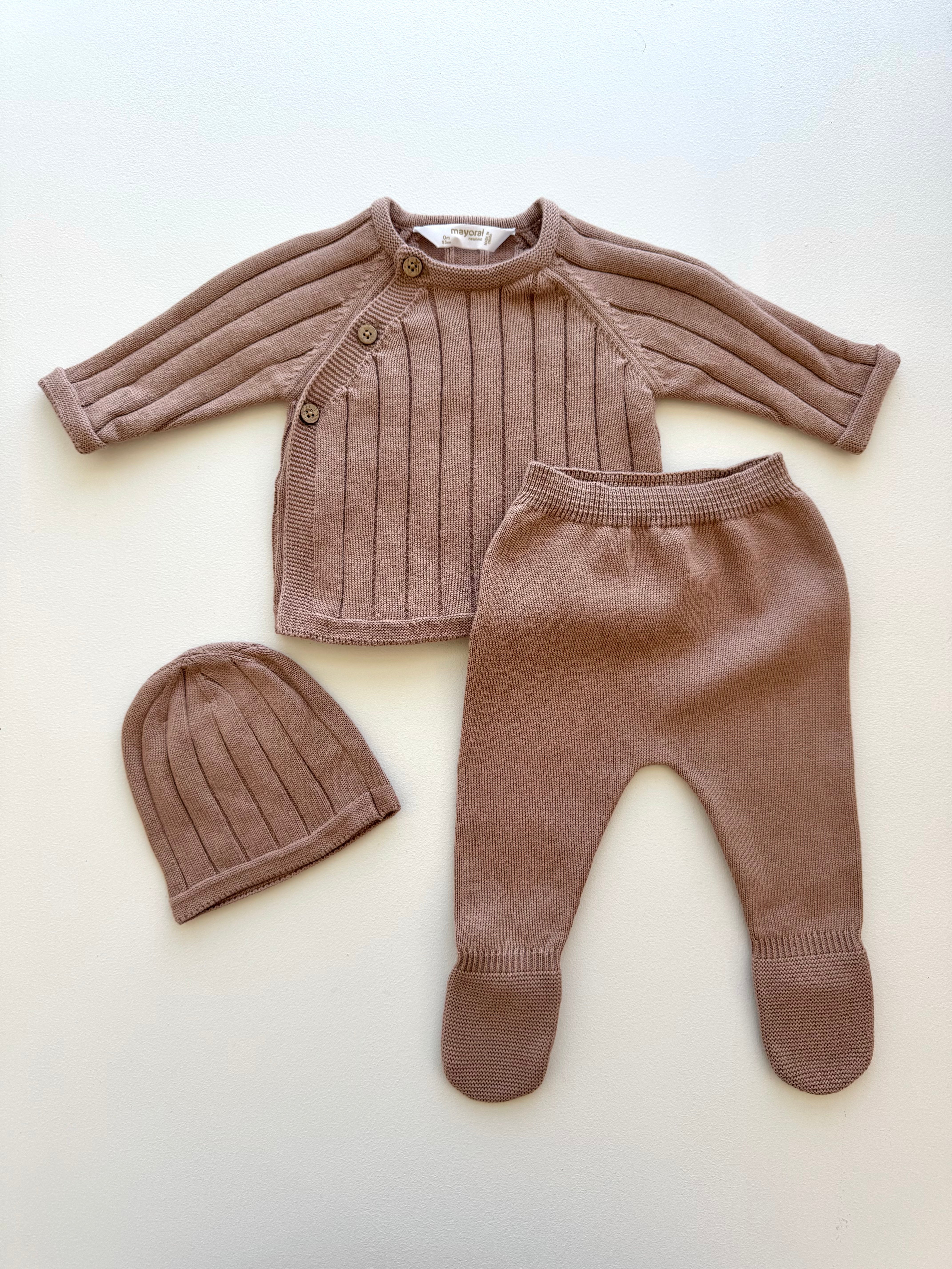 Newborn 3-Piece Take Home Set | Brown
