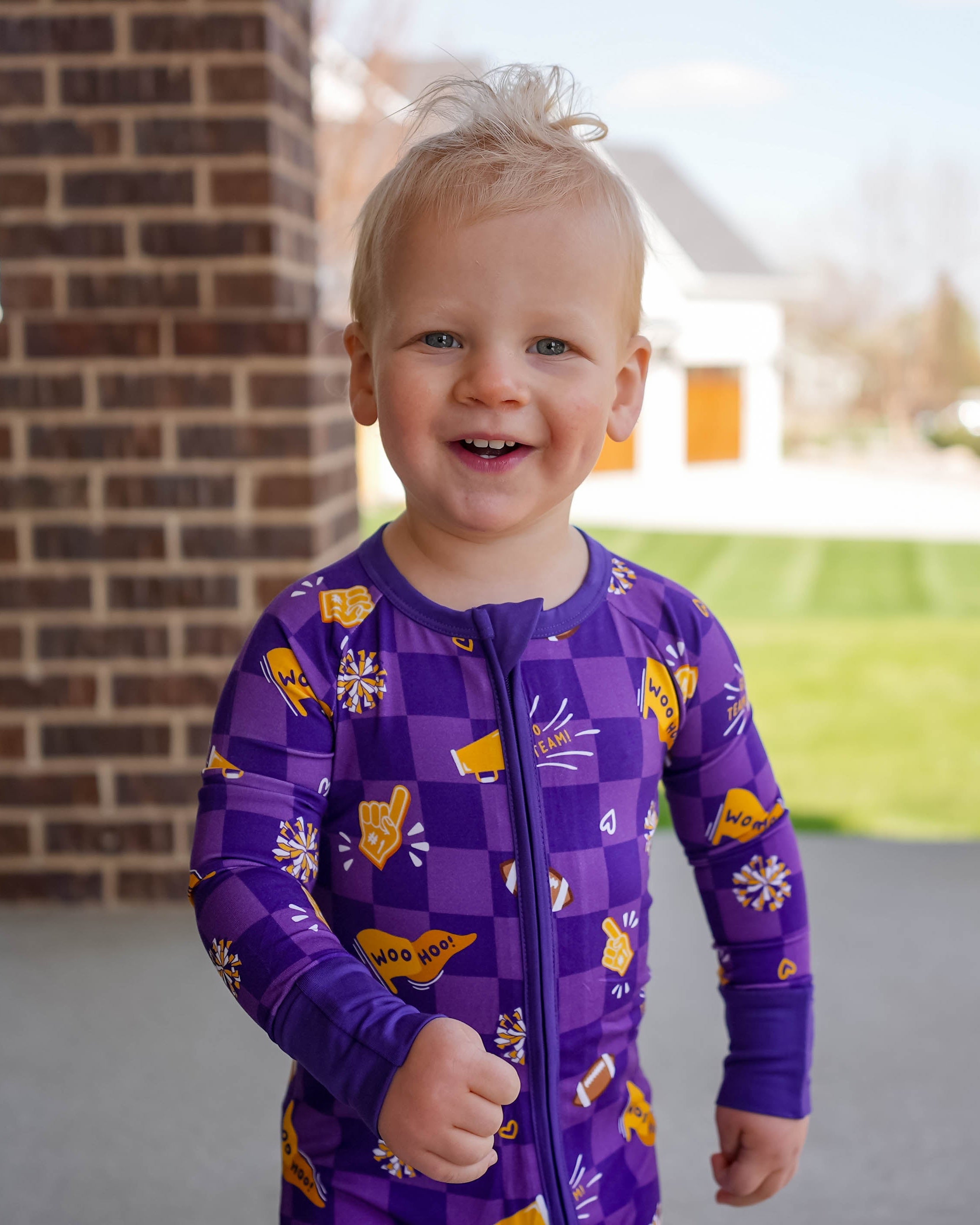 Purple & Gold Rally Romper | Local Littles
