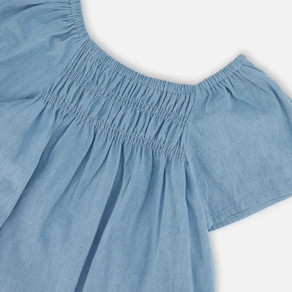 Blue Chambray Top