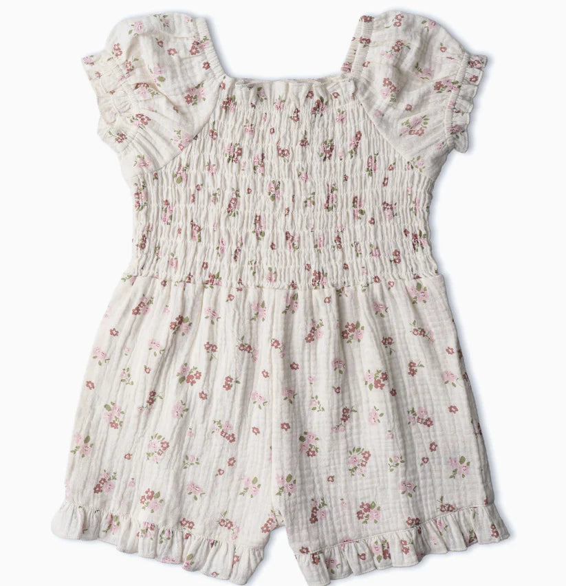 Smocked Jumpsuit | Blush Floral