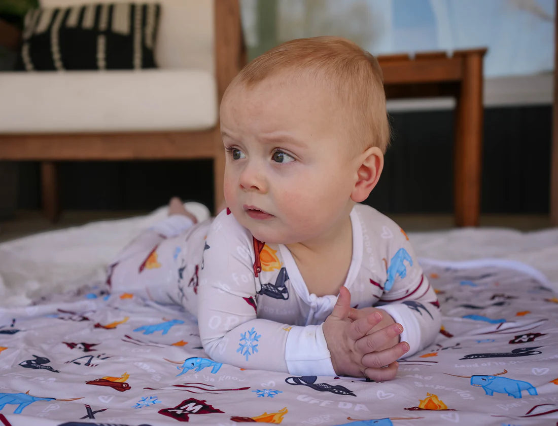 Land of 10,000 Lakes Quilted Blanket | Local Littles