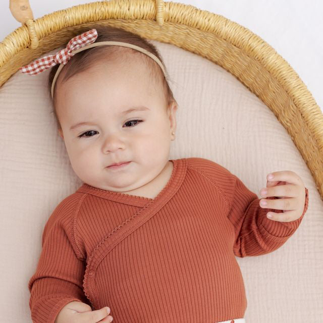 Little Knot Headband | Red Gingham